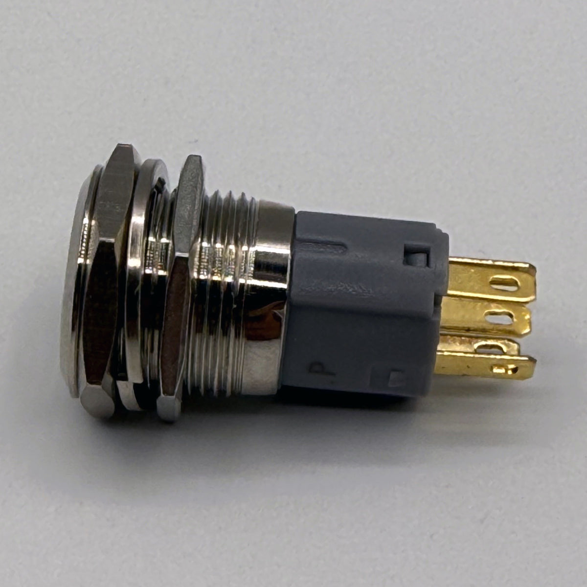 16MM Momentary POWER Button LED Backlit Purple