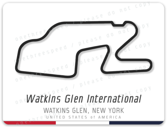Watkins Glen Trackmap Sticker