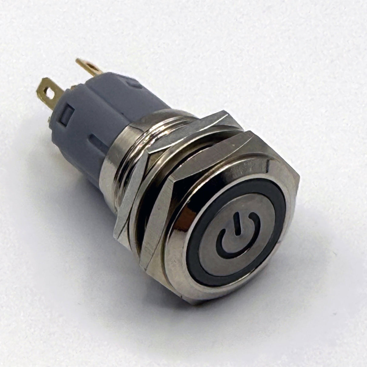 16MM Momentary POWER Button LED Backlit Purple
