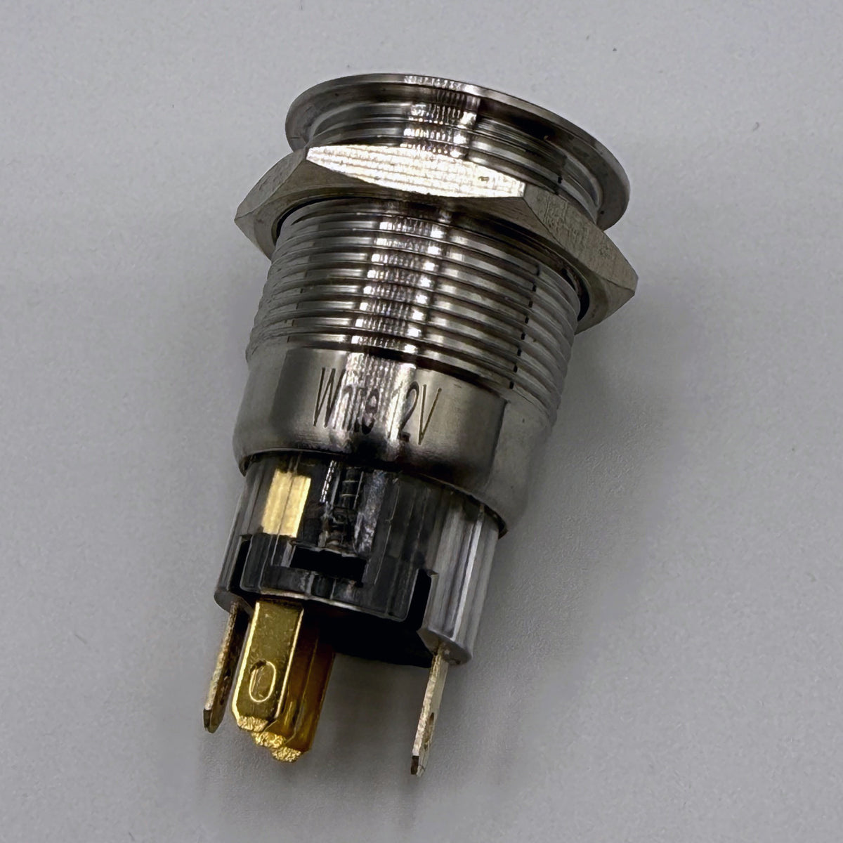 19MM Latching POWER Button LED Backlit White